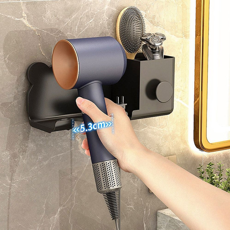 Bathroom Hair Dryer Holder - White, Black, Grey, view 7