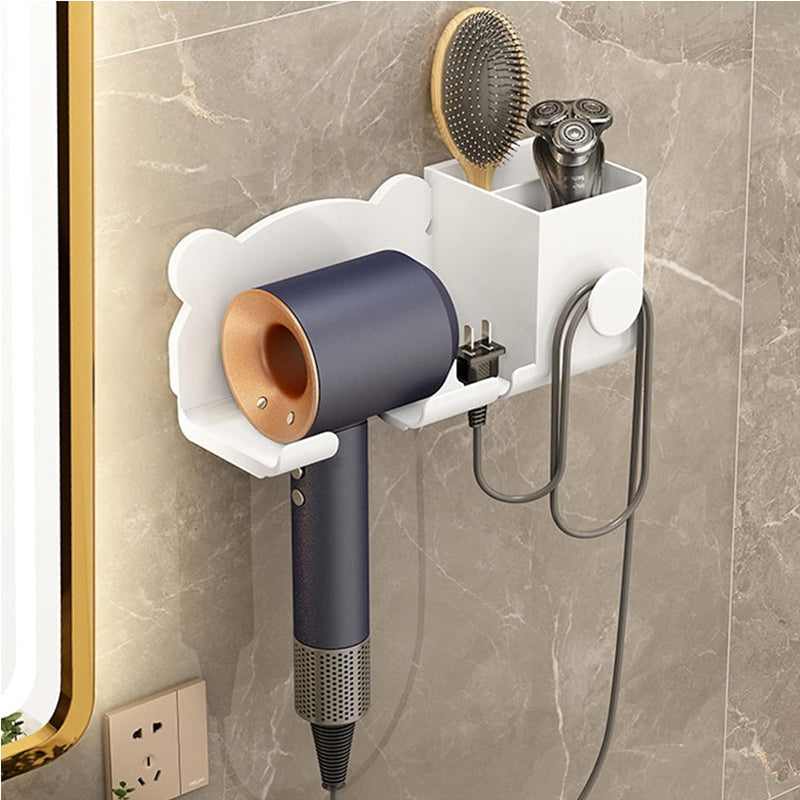 Bathroom Hair Dryer Holder - White, Black, Grey, view 8