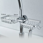Shower Holder for Shampoo and Soap - Aluminium, No Drilling, Black or Silver, view 13