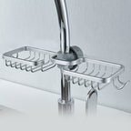 Shower Holder for Shampoo and Soap - Aluminium, No Drilling, Black or Silver, view 15