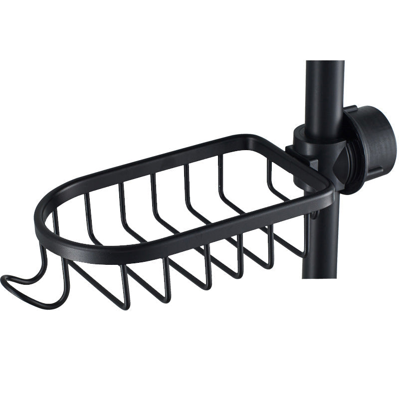 Shower Holder for Shampoo and Soap - Aluminium, No Drilling, Black or Silver, view 16