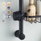 Shower Holder for Shampoo and Soap - Aluminium, No Drilling, Black or Silver, view 2