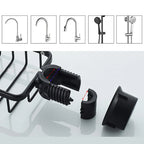 Shower Holder for Shampoo and Soap - Aluminium, No Drilling, Black or Silver, view 5