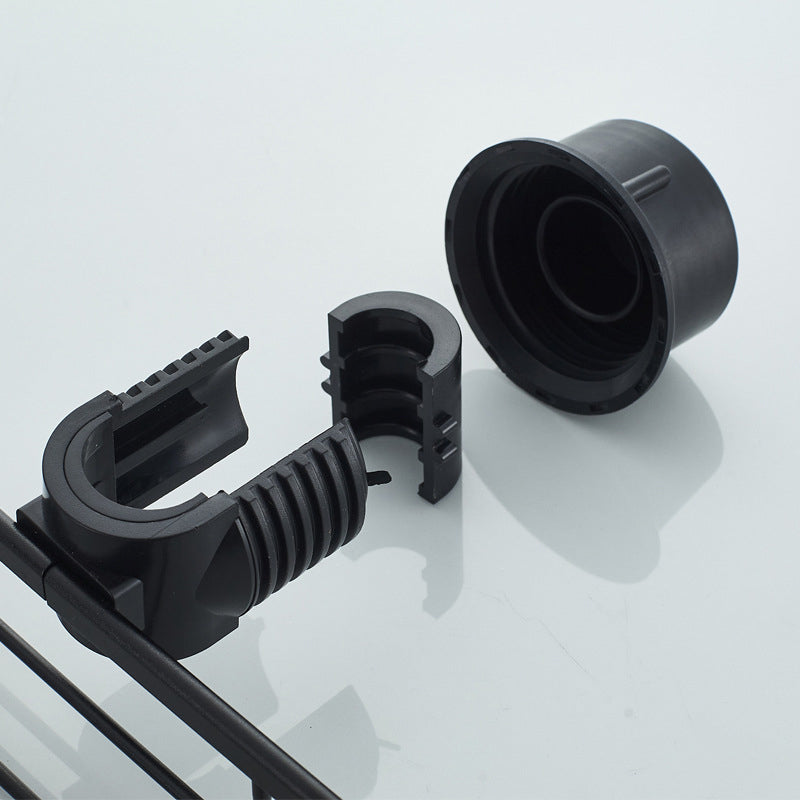 Shower Holder for Shampoo and Soap - Aluminium, No Drilling, Black or Silver, view 8