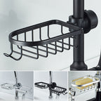 Shower Holder for Shampoo and Soap - Aluminium, No Drilling, Black or Silver, view 9