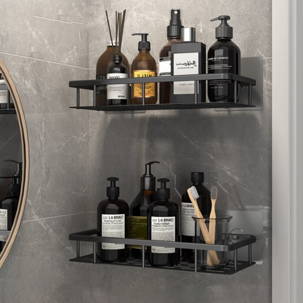 Metal Suction Cup Bathroom Shelves - Durable Metal, Tool-Free Installation, view 13