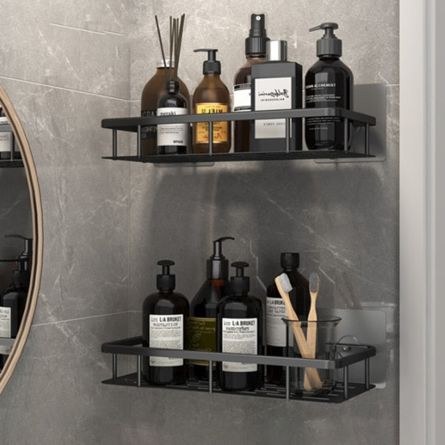 Metal Suction Cup Bathroom Shelves - Durable Metal, Tool-Free Installation, view 17