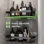 Metal Suction Cup Bathroom Shelves - Durable Metal, Tool-Free Installation, view 18