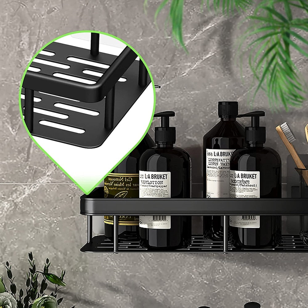 Metal Suction Cup Bathroom Shelves - Durable Metal, Tool-Free Installation, view 19