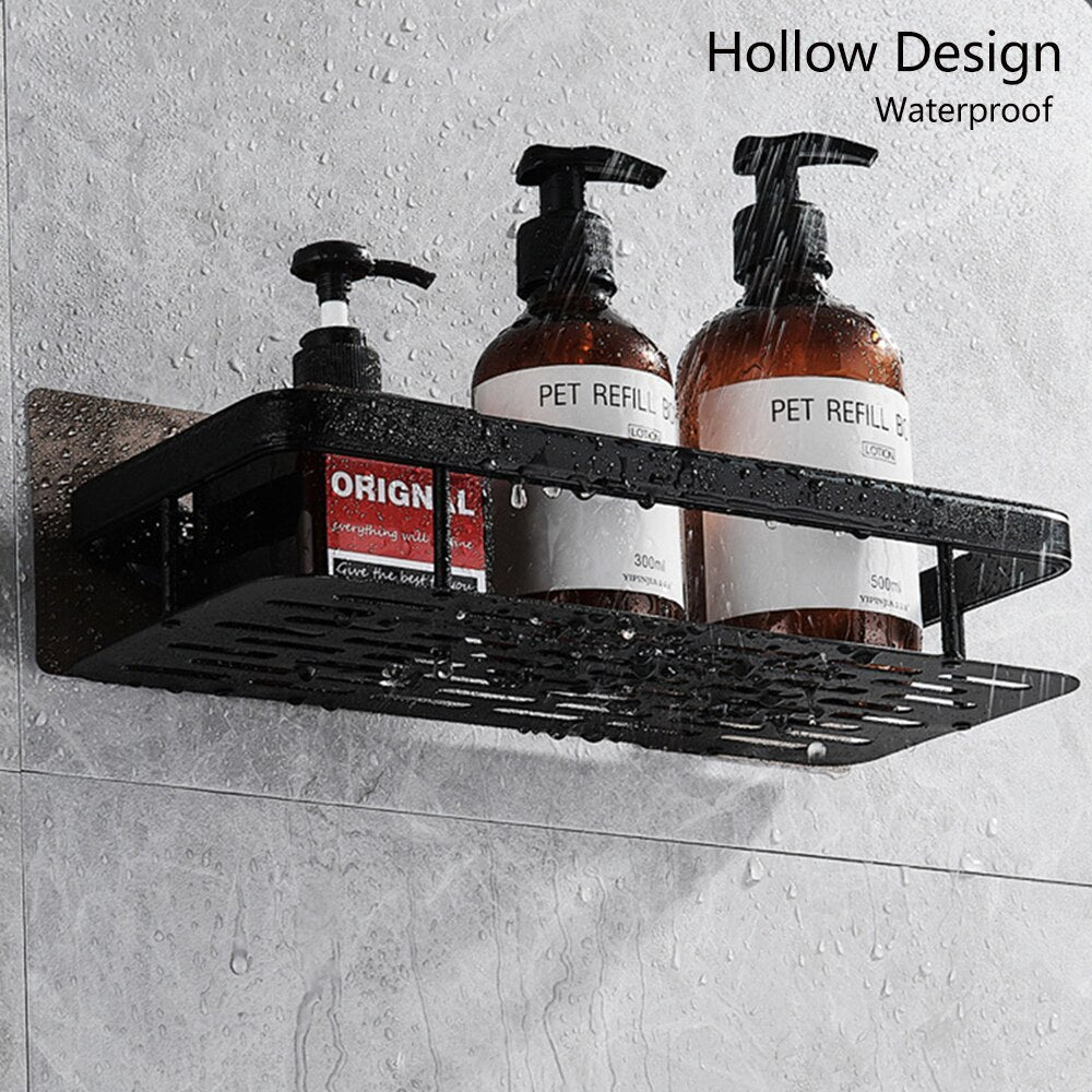 Metal Suction Cup Bathroom Shelves - Durable Metal, Tool-Free Installation, view 2