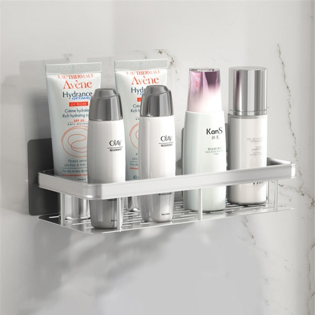 Metal Suction Cup Bathroom Shelves - Durable Metal, Tool-Free Installation, view 5