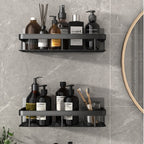 Metal Suction Cup Bathroom Shelves - Durable Metal, Tool-Free Installation, view 6