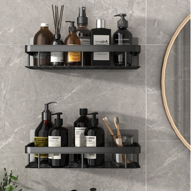 Metal Suction Cup Bathroom Shelves - Durable Metal, Tool-Free Installation, view 6