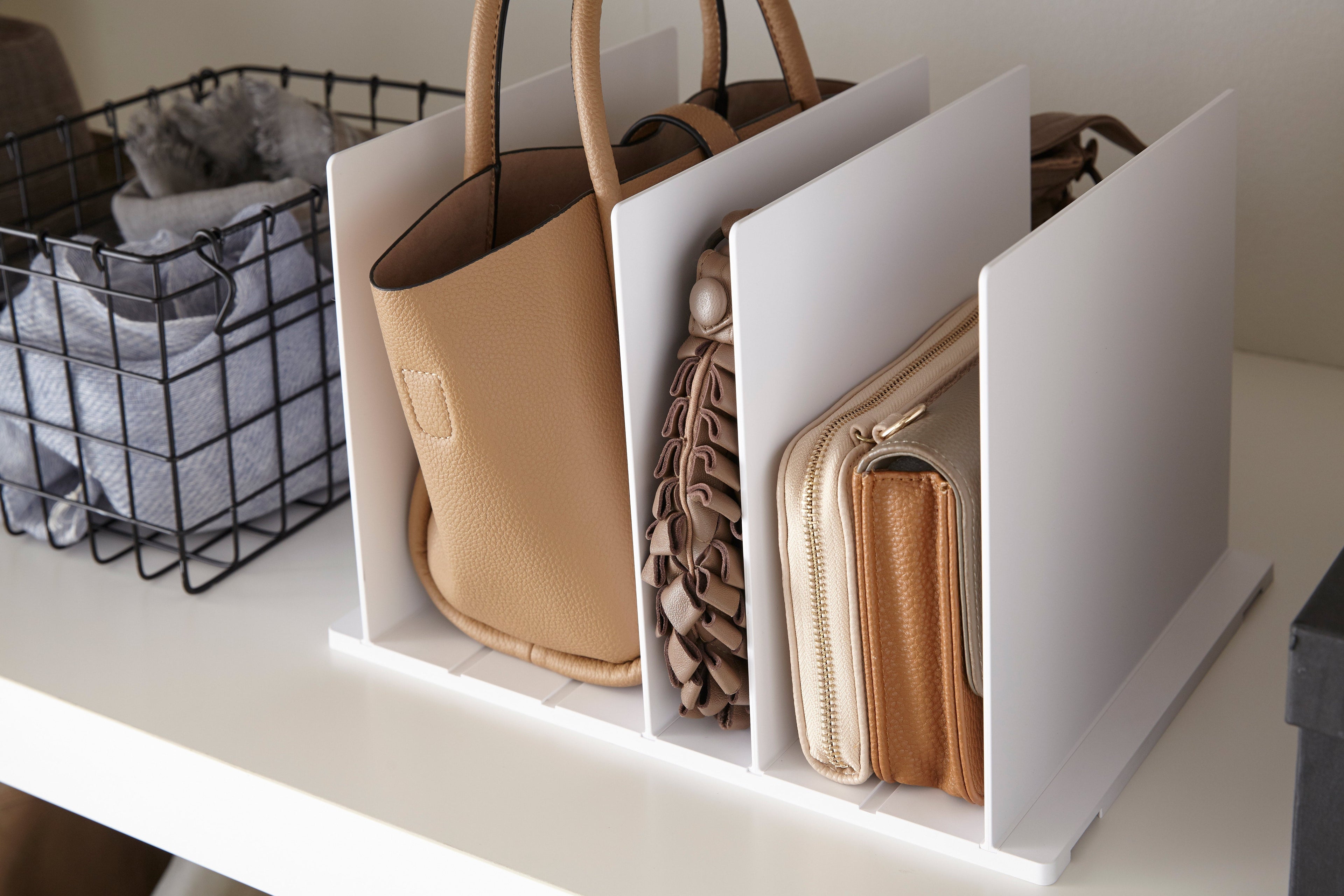 Handbag Organiser Set of 2 - Modular Square Base, 8 Vertical Dividers, view 2
