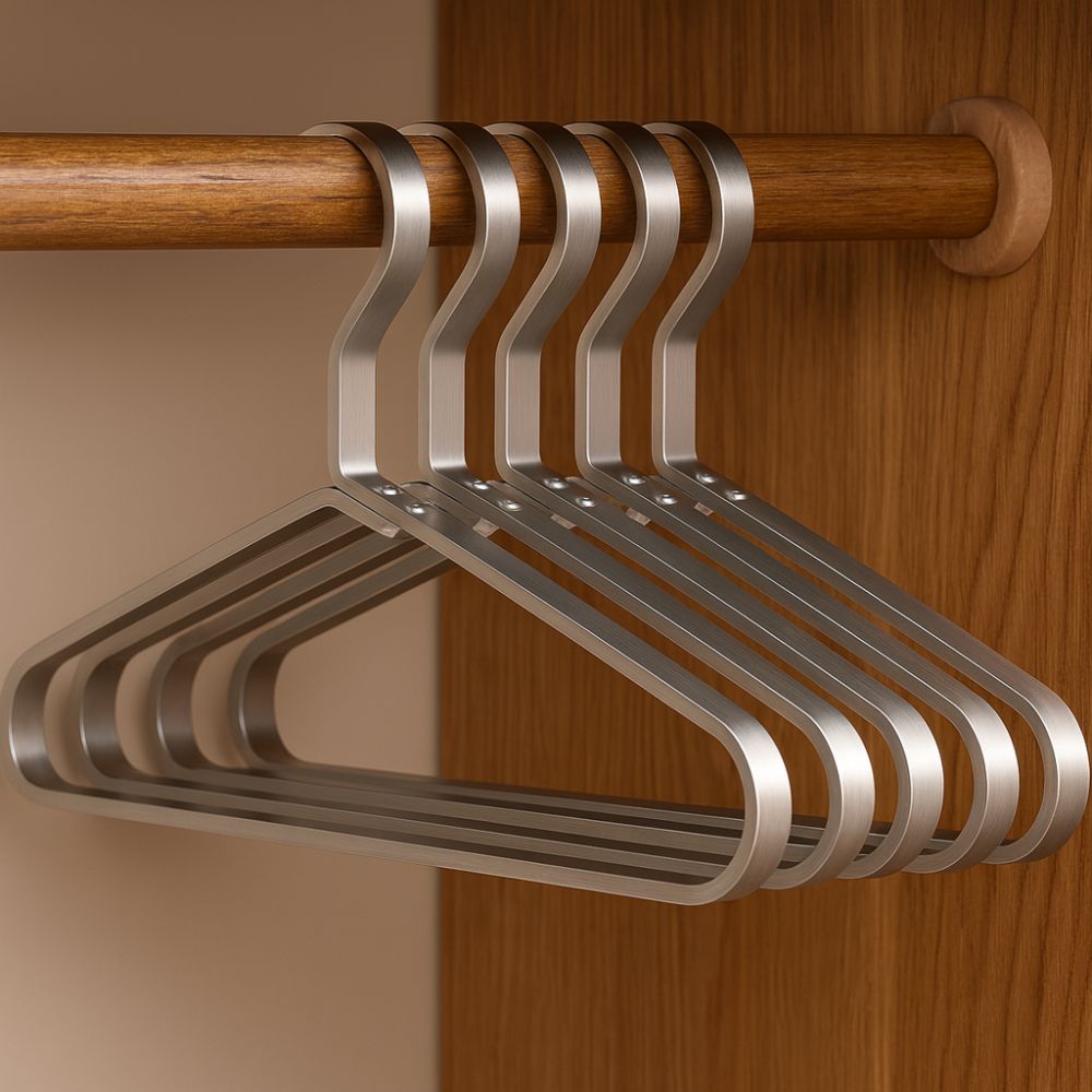 Alloy Slimline Clothes Hangers - Anti-Slip, 16.5 Inch, Reinforced Frame, view 7