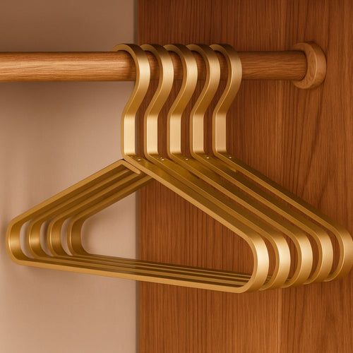 Alloy Slimline Clothes Hangers - Anti-Slip, 16.5 Inch, Reinforced Frame