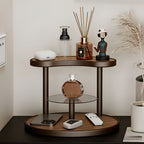 Rotating Wooden Makeup Organizer - 3 Shelves, Free-Standing, view 3