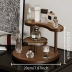 Rotating Wooden Makeup Organizer - 3 Shelves, Free-Standing, view 8