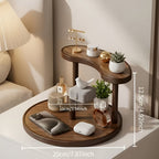 Rotating Wooden Makeup Organizer - 3 Shelves, Free-Standing, view 9
