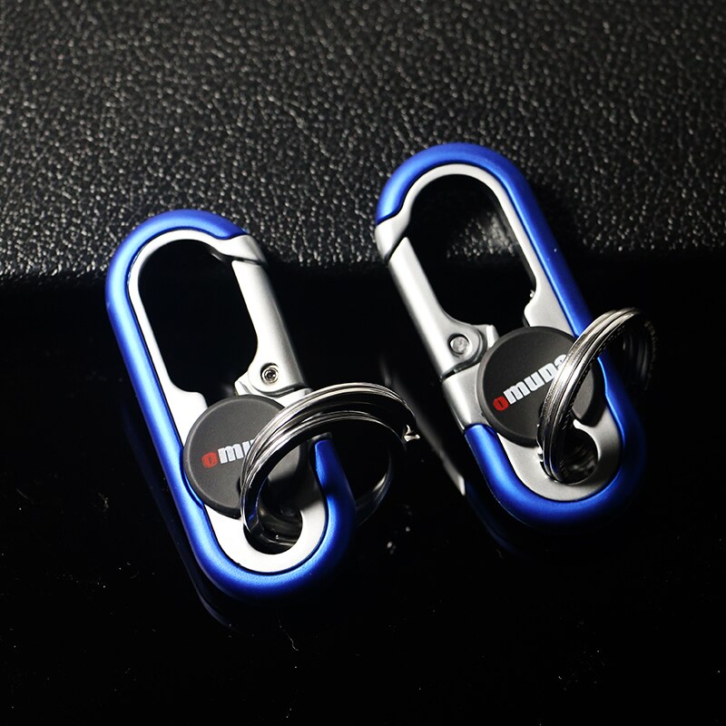 Steel Double Ring Hook Keychain - Zinc Alloy, Secure Design, view 10