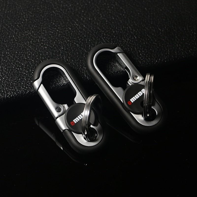 Steel Double Ring Hook Keychain - Zinc Alloy, Secure Design, view 11