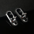 Steel Double Ring Hook Keychain - Zinc Alloy, Secure Design, view 11