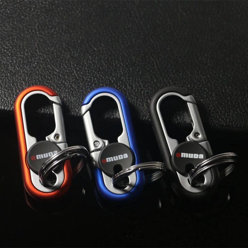 Steel Double Ring Hook Keychain - Zinc Alloy, Secure Design, view 12
