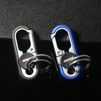 Steel Double Ring Hook Keychain - Zinc Alloy, Secure Design, view 13
