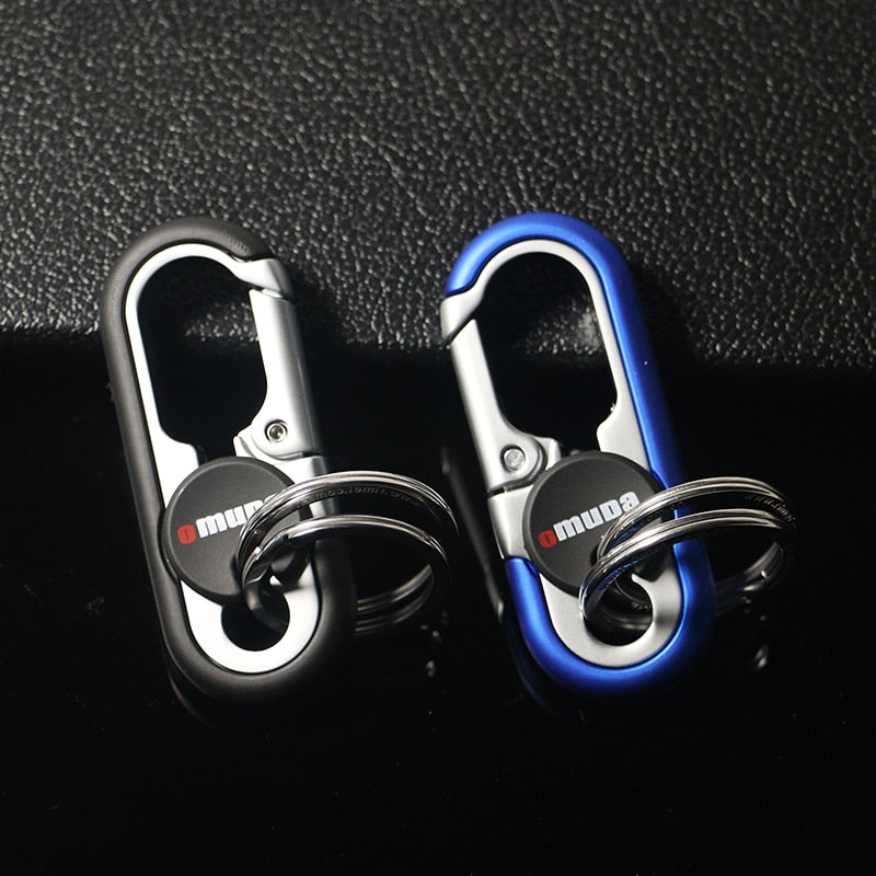 Steel Double Ring Hook Keychain - Zinc Alloy, Secure Design, view 13