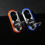 Steel Double Ring Hook Keychain - Zinc Alloy, Secure Design, view 14
