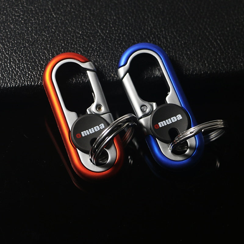 Steel Double Ring Hook Keychain - Zinc Alloy, Secure Design, view 14