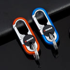 Steel Double Ring Hook Keychain - Zinc Alloy, Secure Design, view 2