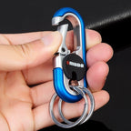 Steel Double Ring Hook Keychain - Zinc Alloy, Secure Design, view 6