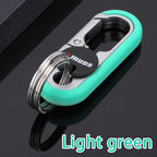 Steel Double Ring Hook Keychain - Zinc Alloy, Secure Design, view 7
