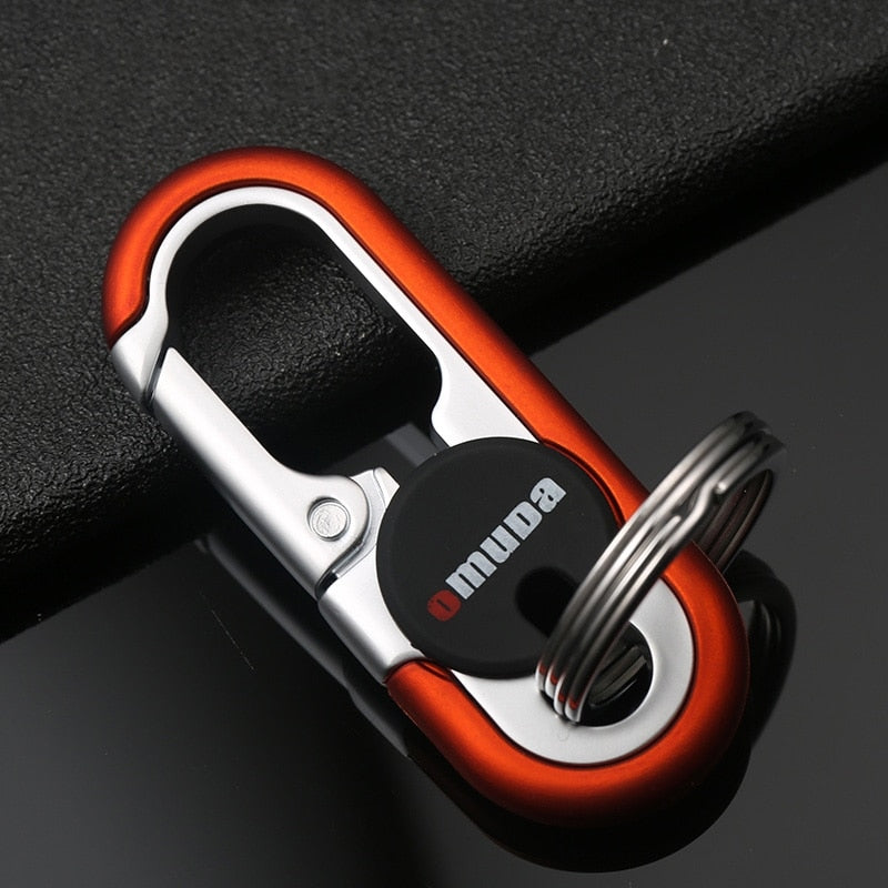 Steel Double Ring Hook Keychain - Zinc Alloy, Secure Design, view 9