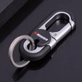Steel Double Ring Hook Keychain - Zinc Alloy, Secure Design