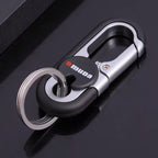 Steel Double Ring Hook Keychain - Zinc Alloy, Secure Design