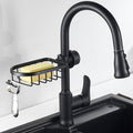 Kitchen Faucet Storage Rack for Sink - Punch-Free, Drainable, Compact