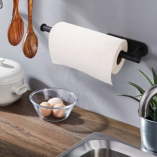 Wall-Mounted Stainless Steel Paper Towel Holder for Kitchen or Bathroom, view 2