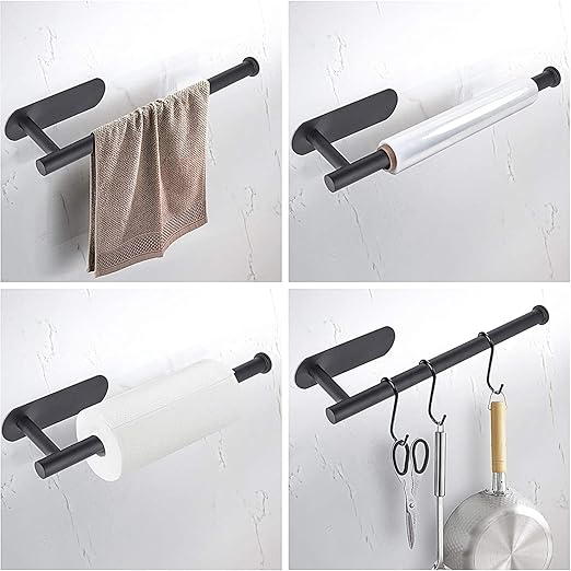 Wall-Mounted Stainless Steel Paper Towel Holder for Kitchen or Bathroom, view 3