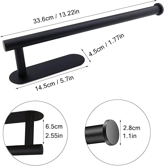 Wall-Mounted Stainless Steel Paper Towel Holder for Kitchen or Bathroom, view 4