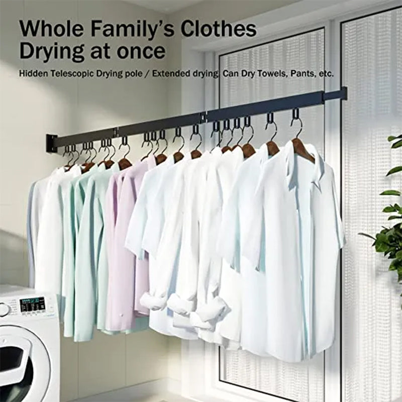 Aluminum Alloy Folding Ring Hook Drying Rack - Black or White, 110 lb Capacity, view 5