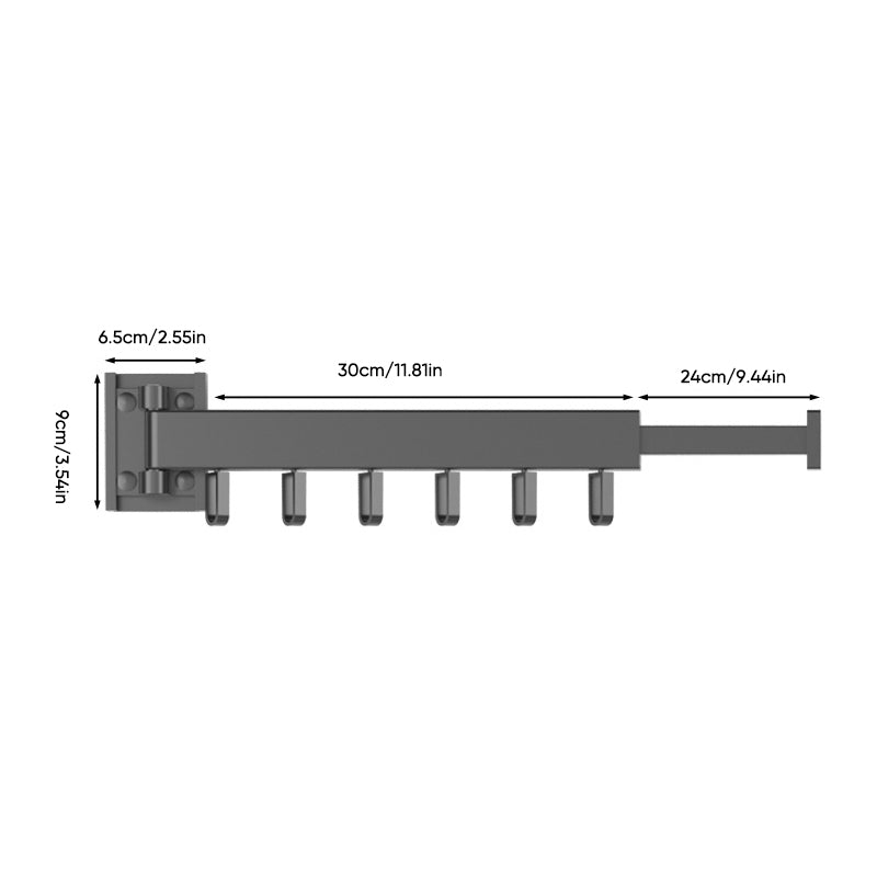 Aluminum Alloy Folding Ring Hook Drying Rack - Black or White, 110 lb Capacity