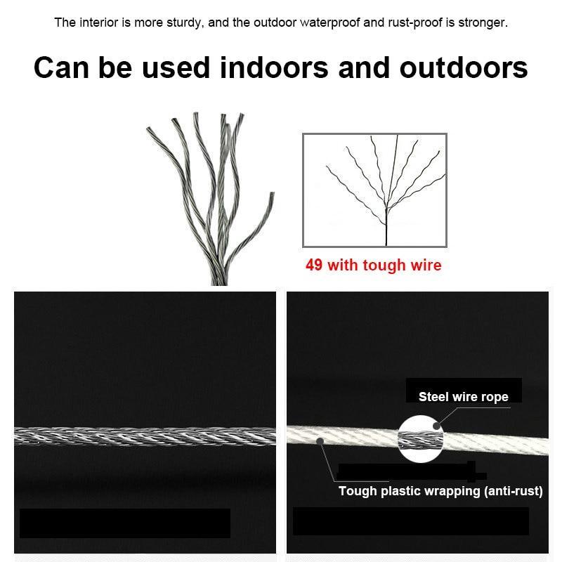 Retractable Stainless Steel Clothesline for Indoor and Outdoor Use - 4.2m Wire, view 3
