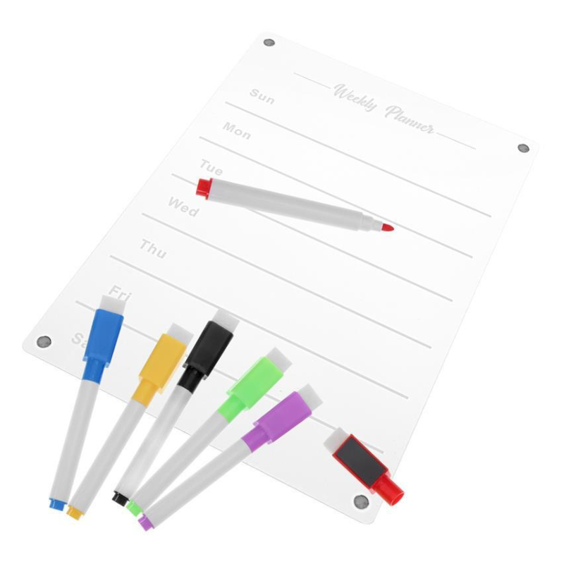 Weekly Planner Magnetic Fridge Organiser - 16" x 12", Wipe-Clean Surface, view 3