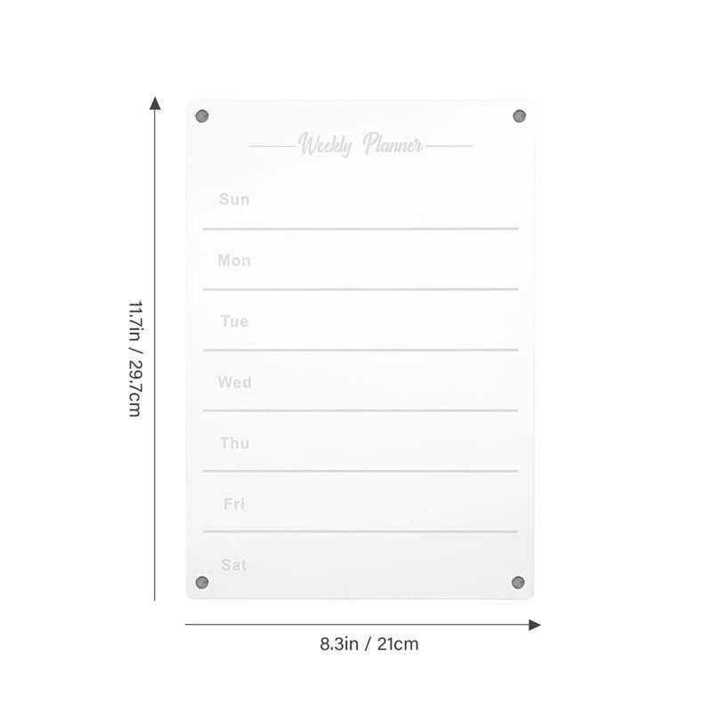 Weekly Planner Magnetic Fridge Organiser - 16" x 12", Wipe-Clean Surface, view 4