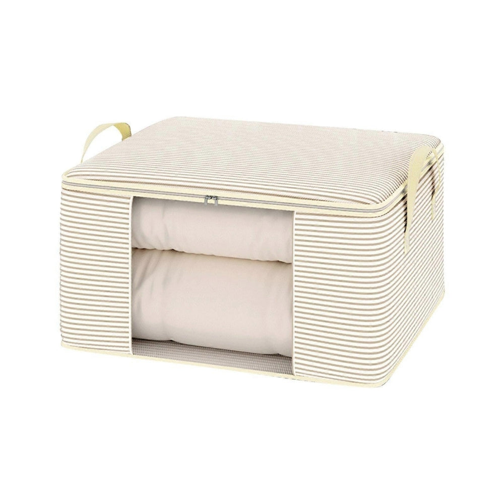 Classic Stripe Foldable Storage Bag - 22"x14"x10", Spacious Design