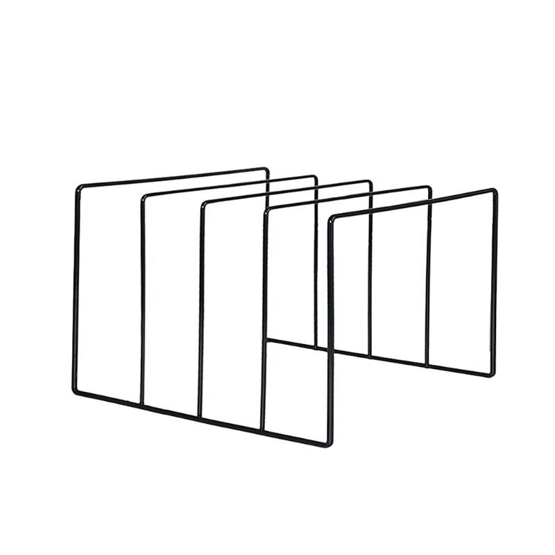 Wrought Iron Book and Vinyl Stand - Triangle Shelf, Metallic Finish, view 6