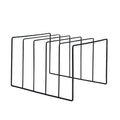 Wrought Iron Book and Vinyl Stand - Triangle Shelf, Metallic Finish