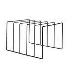 Wrought Iron Book and Vinyl Stand - Triangle Shelf, Metallic Finish